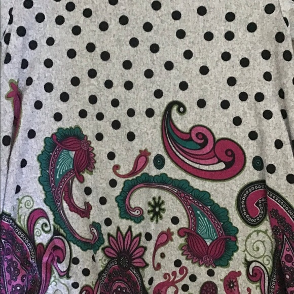 ⛄️ Beautiful paisley & polka dot knit dress - Picture 4 of 9